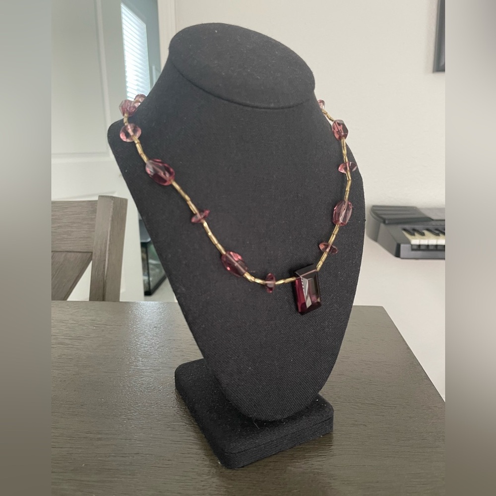 Stunning vintage necklace | Purple and Gold